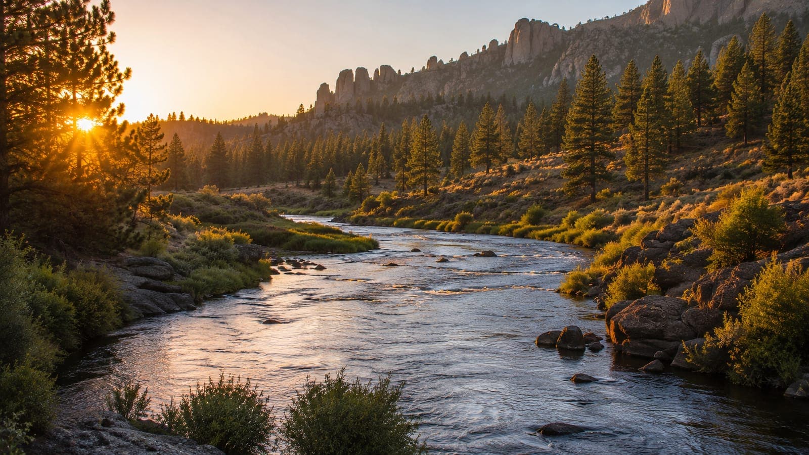 The Deschutes River winding through Central Oregon