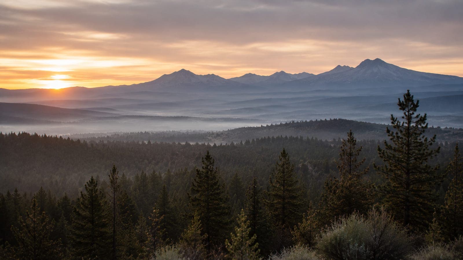 Sunrise over Central Oregon, a hopeful early start